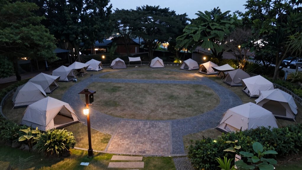 safe organized campsite layout