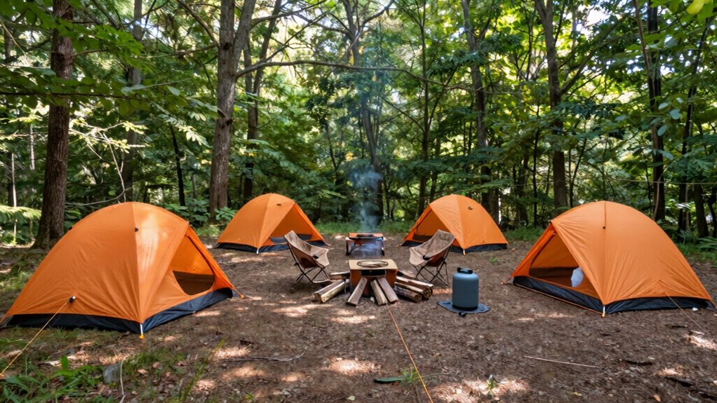 safe organized campsite setup