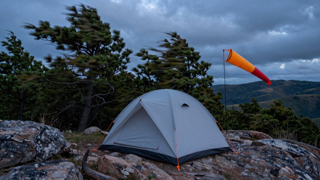 secure tents in wind