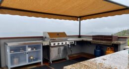 weatherproof outdoor cooking setup