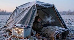 cold affects battery shelter sleep