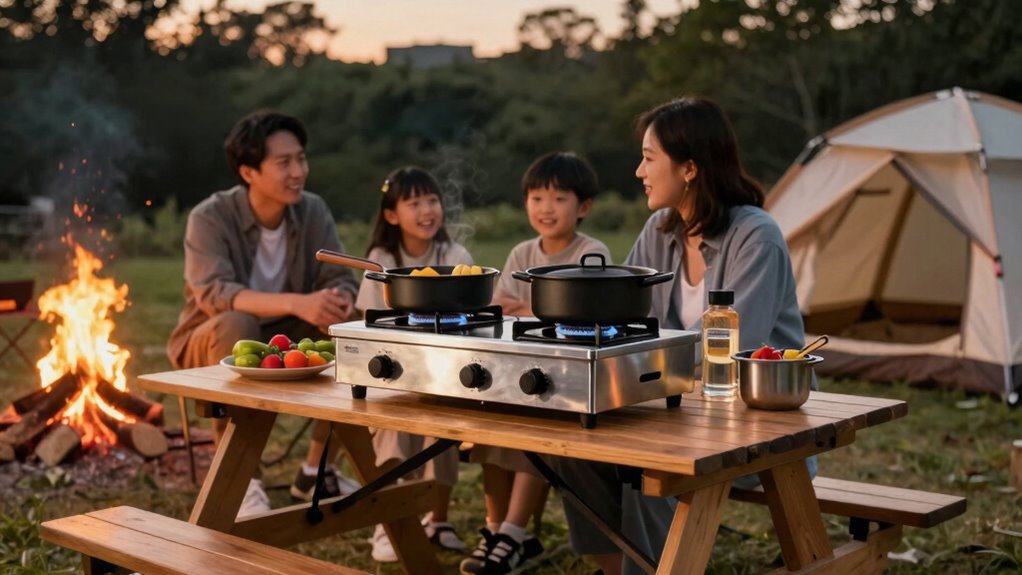 efficient safe camping cooking