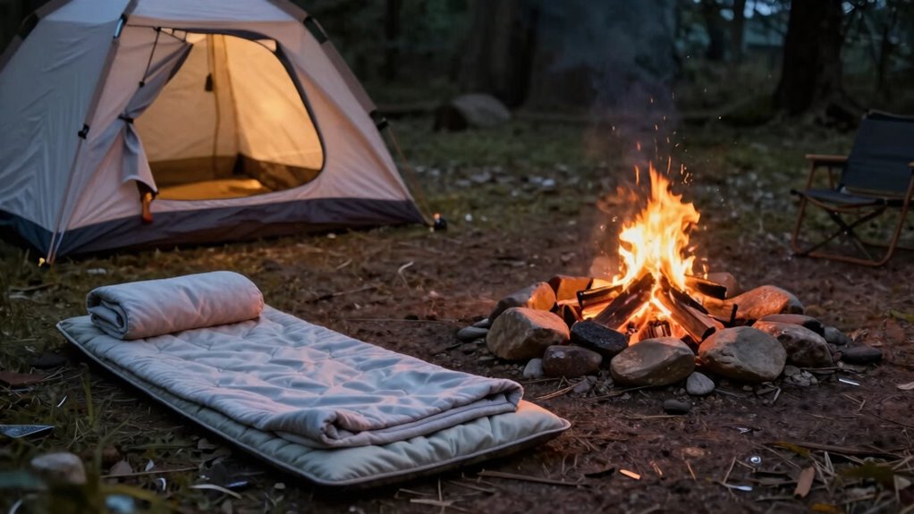 layered warmth organized camping