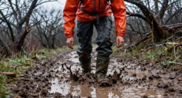 navigate muddy rainy conditions