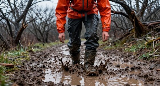 navigate muddy rainy conditions