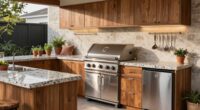 organized outdoor cooking space