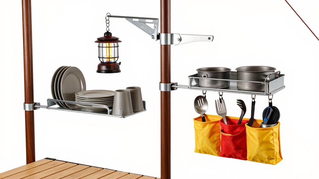 organized secure camping setup