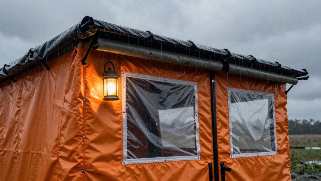 prepared shelter for harsh weather
