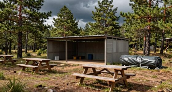 prepping campsites for storms