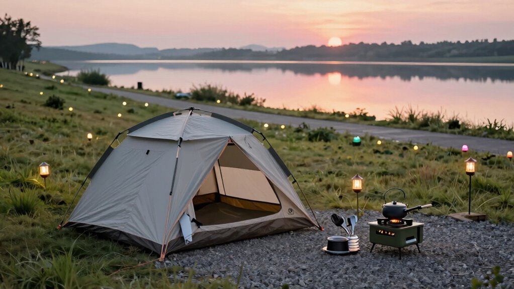safe organized camping setup