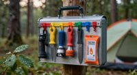 secure organized camping gear