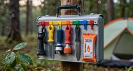 secure organized camping gear