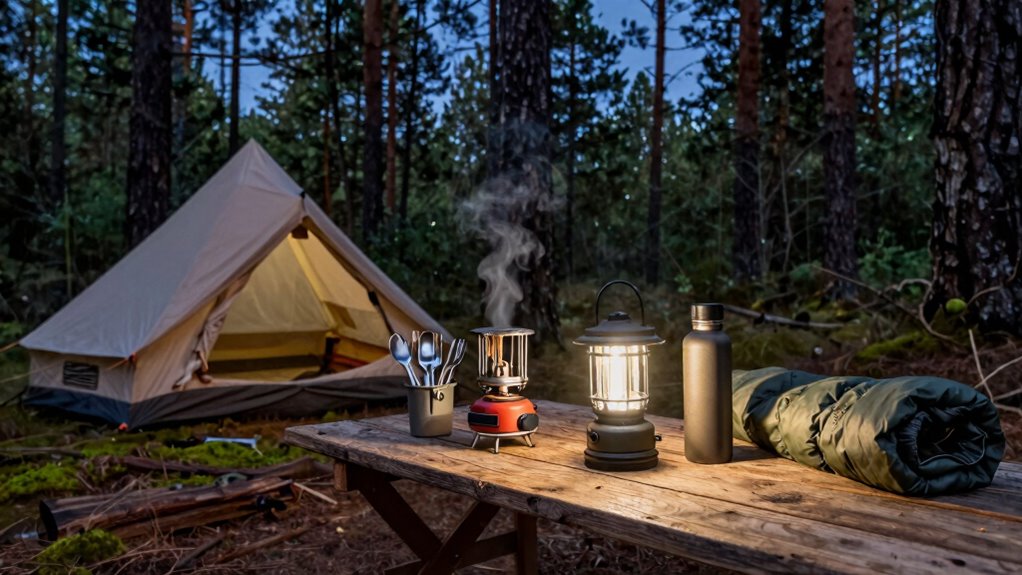self sufficient off grid camping routines