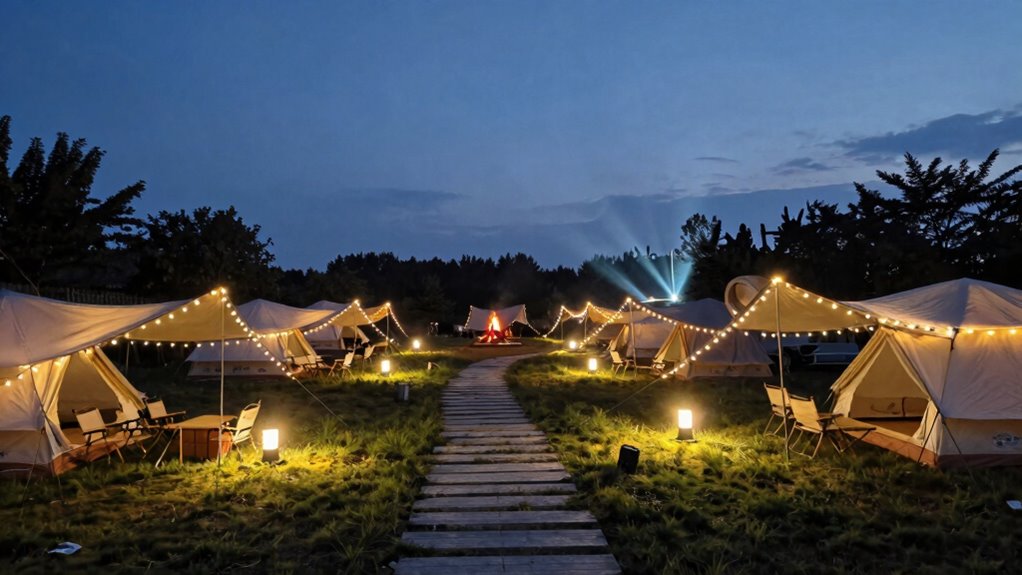 smart sustainable campsite lighting
