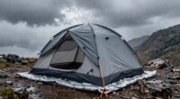 weather resistant camping setup