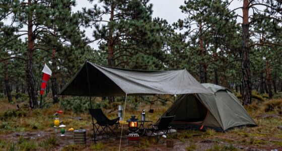 weatherproof camping setup