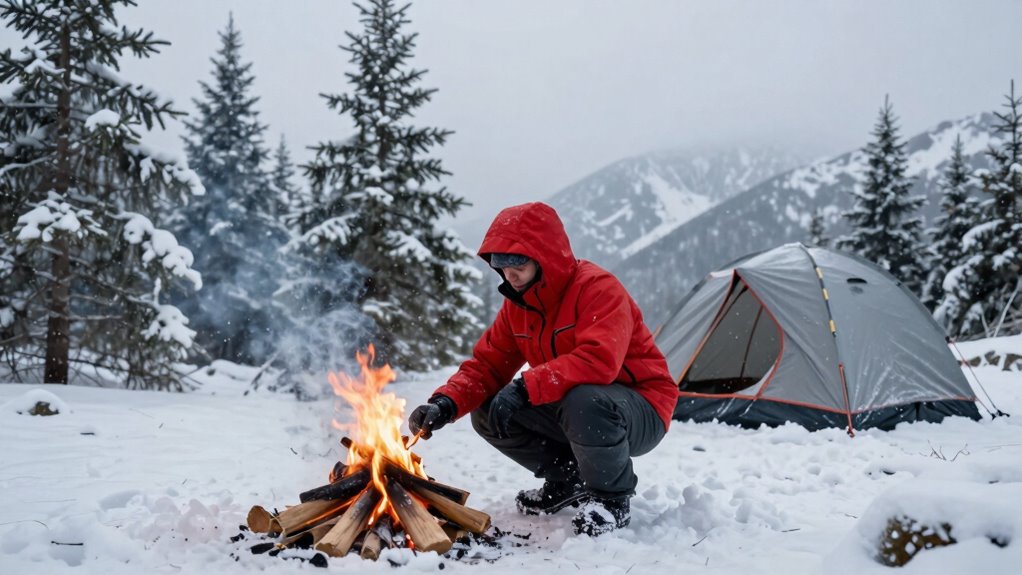 winter camping demands careful safety