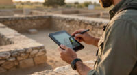 Historic sites before and after excavations