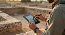 Historic sites before and after excavations