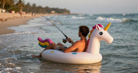 TIL a man in a unicorn pool floaty was fishing near the beach in Fort Lauderdale when he hooked a 10-foot shark that proceeded to drag him four miles offshore in his floaty. He was eventually rescued by the crew of a larger fishing vessel who were baffled at the situation when they happened upon him