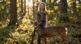 This 11-Year-Old Shot A Giant Velvet Buck On Her Birthday