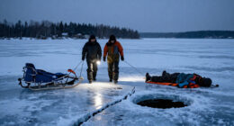 My Ice Fishing Buddies And I Got Trapped On The Water. One Of Us Didn’t Make It